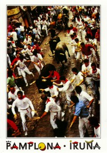 Bullrunning in Pamplona