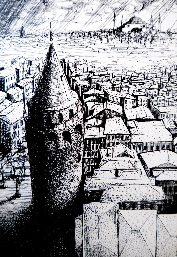 Galata Tower Istanbul Postcard