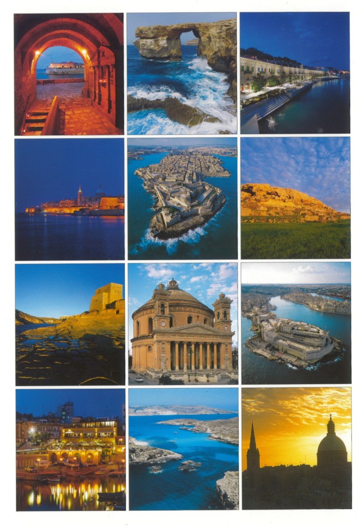 Malta postcard collage of photos