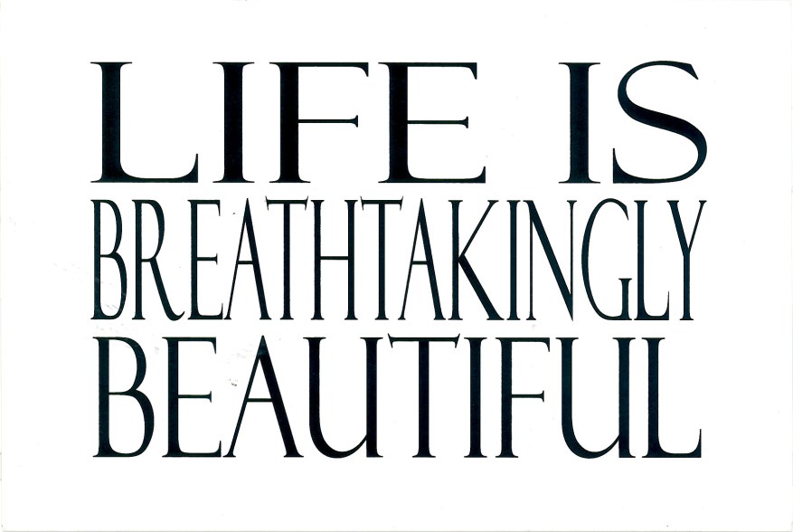 Life is Breathtakingly Beautiful postcard