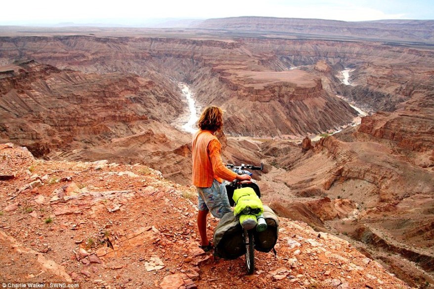 Charlie Walker cycled around the world