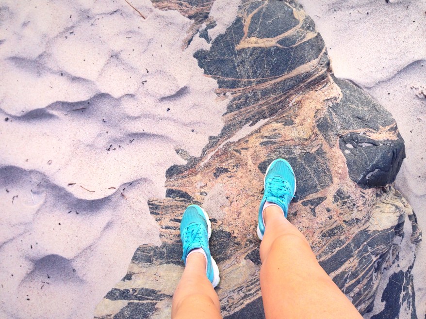 marathon training - running on the beach