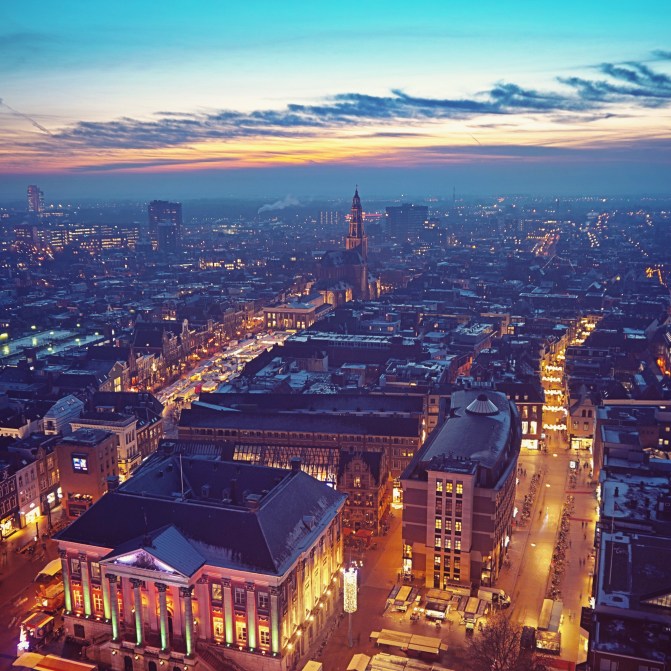 View over Groningen from the Martini Tower