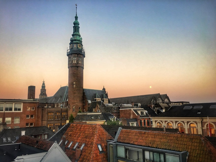 groningen academy building sunset