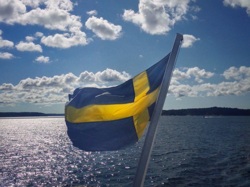 Swedish Flag in Stockholm Archipelago
