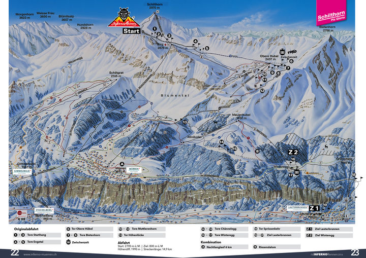 Inferno ski race map