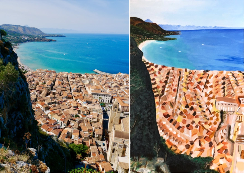 The Well Travelled Painting: Overlooking Cefalù from La Rocca, in&nbsp;Sicily